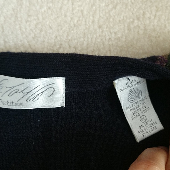 Lord & Taylor wool vest multi color PL - Picture 2 of 5